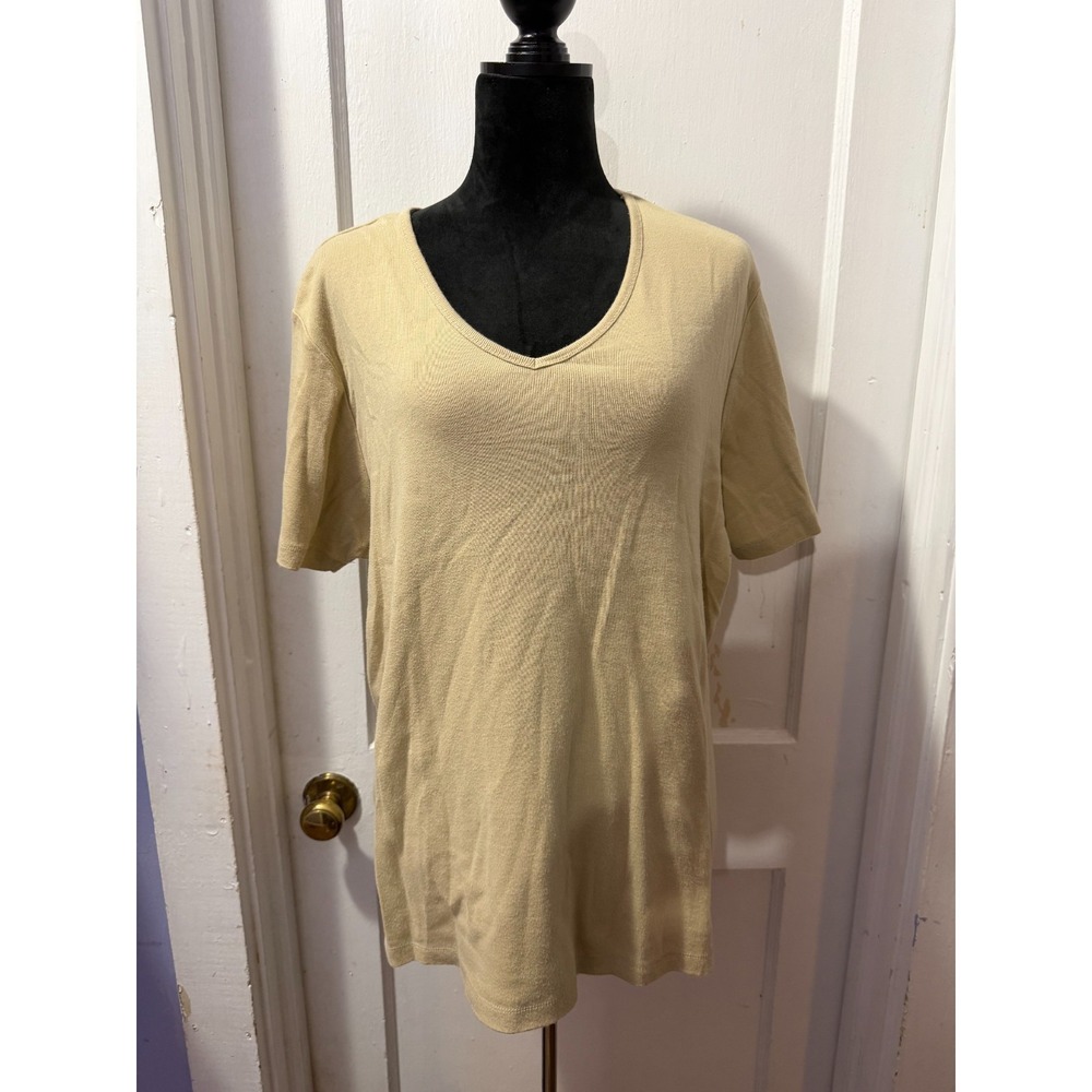 Venezia Jeans Clothing Company Beige Short Sleeve Top in 18/20